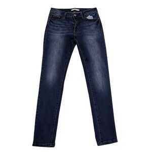 Womens Vanilla Star Skinny Jeans Size  W11 29 Dark Wash Distressed Stretch Denim